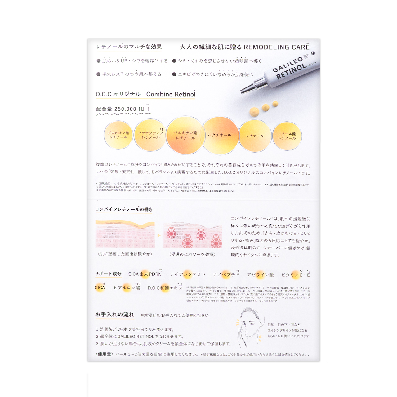 DOC SKINCARE ガリレオレチノール リーフレット | 美容商材